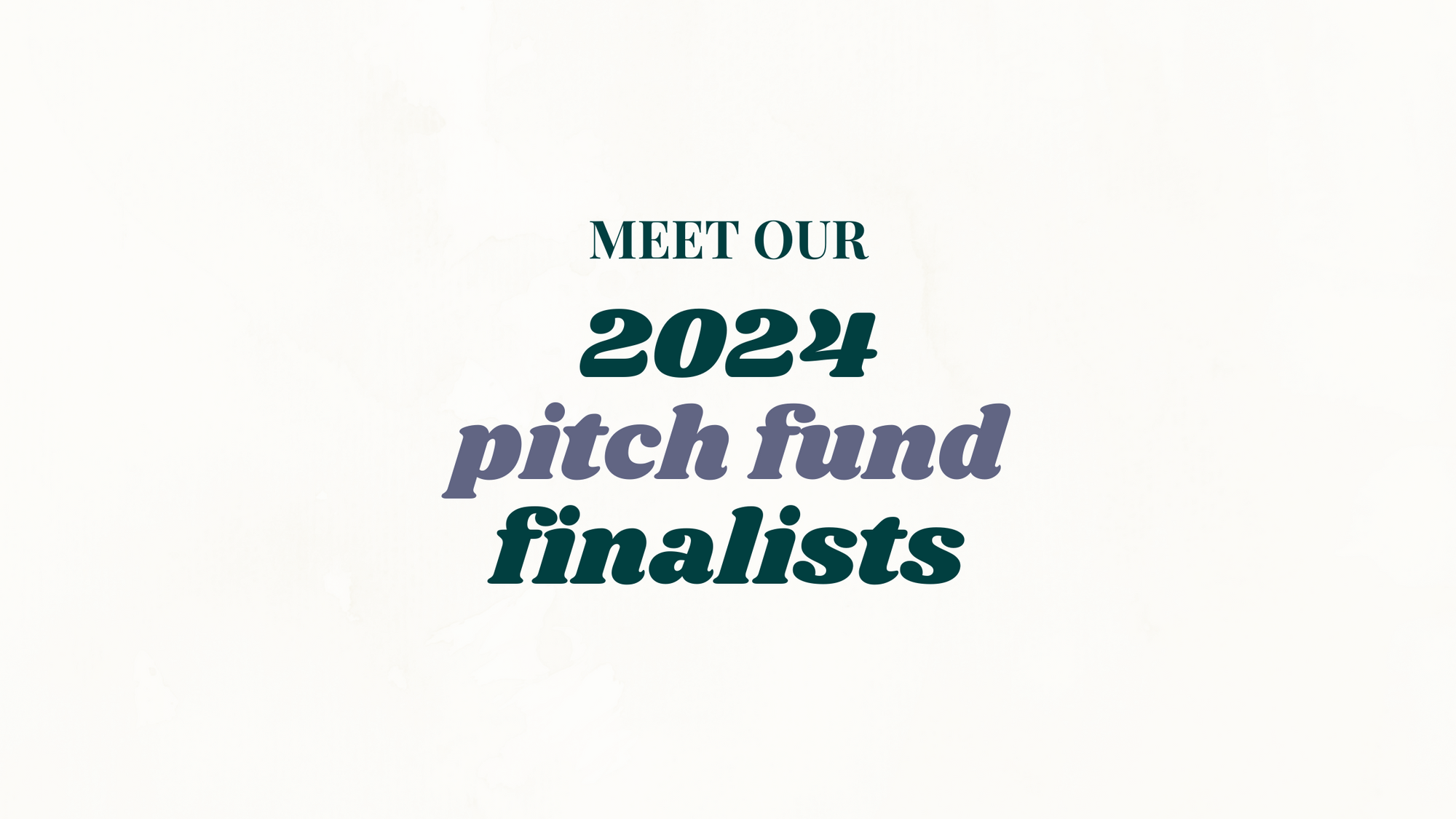Meet our 2024 Pitch Fund Finalists